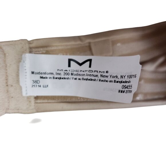 Maidenform 38D Tan Convertible Push-Up Gentle Lift Bra With Underwire - Picture 6 of 7